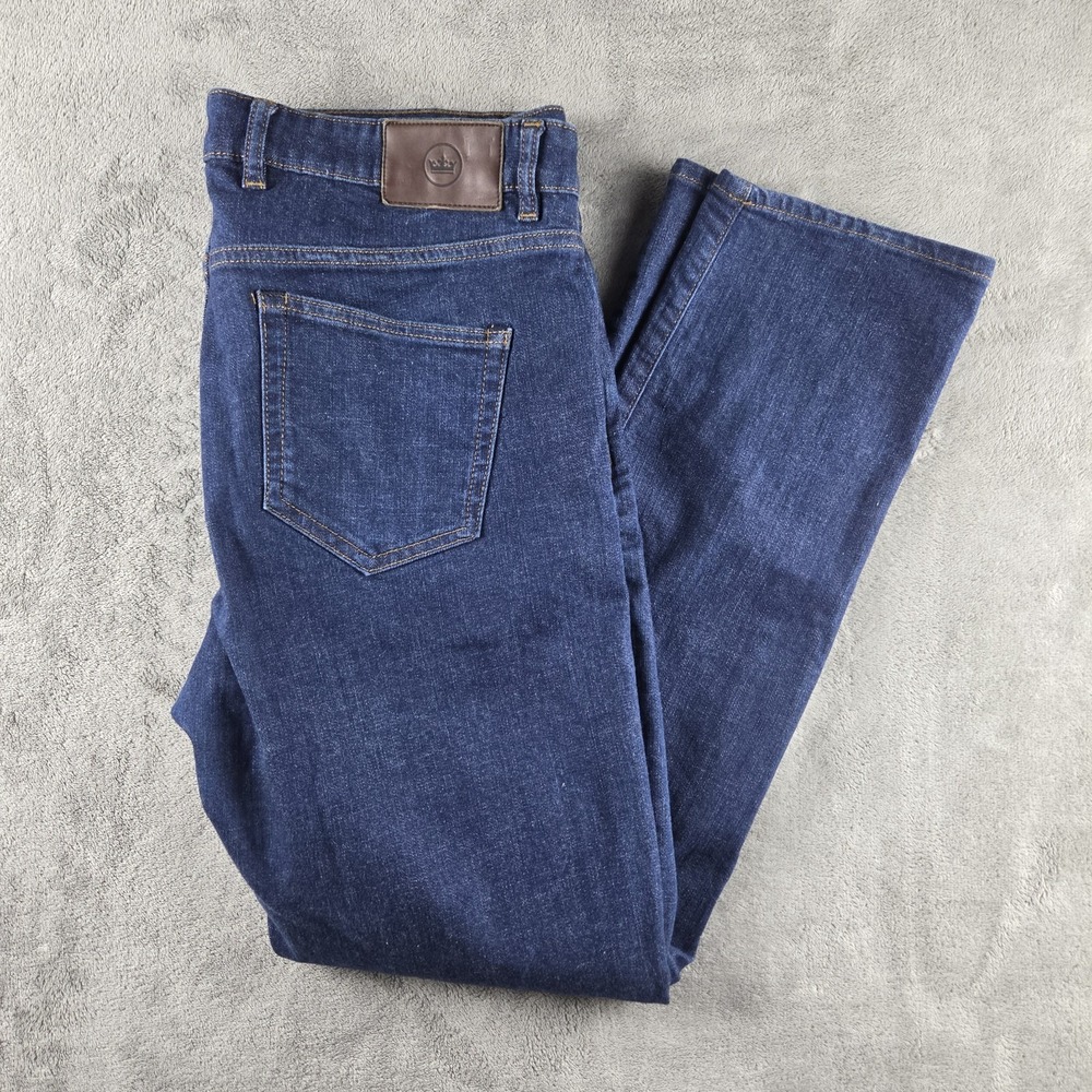 Peter Millar Crown Men's Pilot Mill Denim Jeans Size 36x32 Made In Turkey